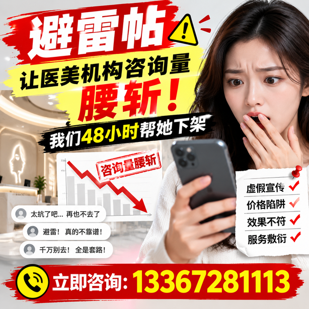 白沙小红书负面笔记合规删帖：一篇避雷帖让医美机构咨询量腰斩，我们48小时帮她下架
