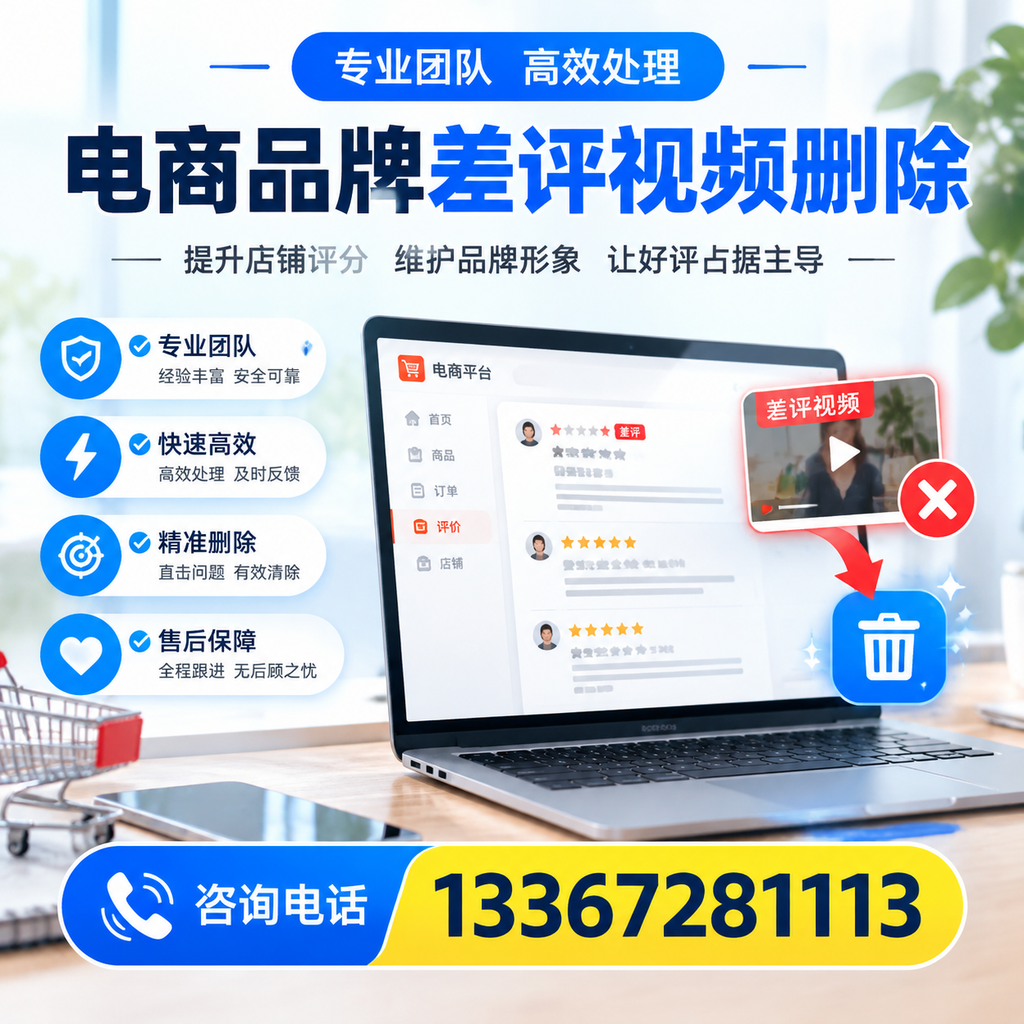 如何在白沙快速处理电商品牌差评视频删除问题？